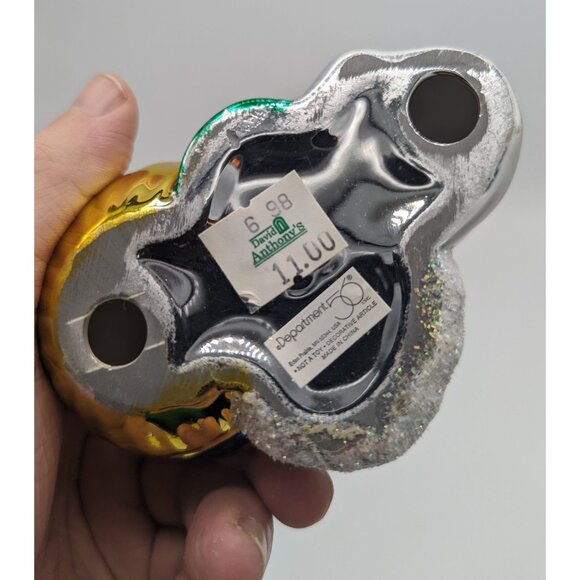 Vintage Dept 56 Glass Santa Christmas Ornament CANDLE HOLDERS Holiday Dazzle (2) - Picture 6 of 6